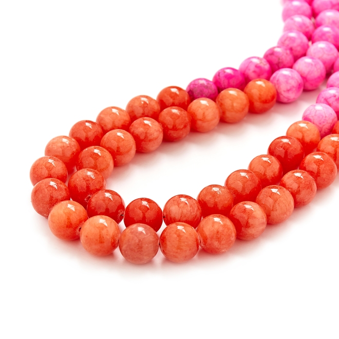 Peach Pink Necklace Kluster Happy Jewelry 